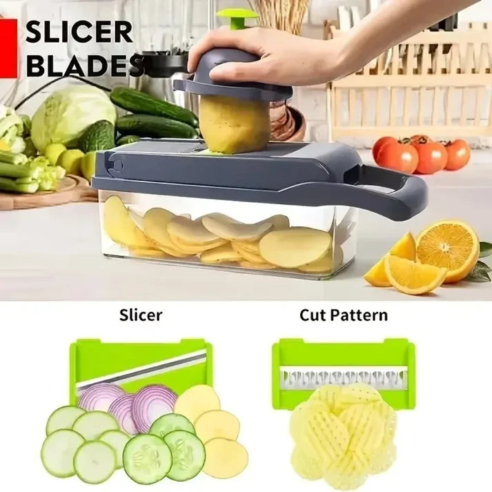 12-in-1 Multi-Function Vegetable Chopper & Food Slicer