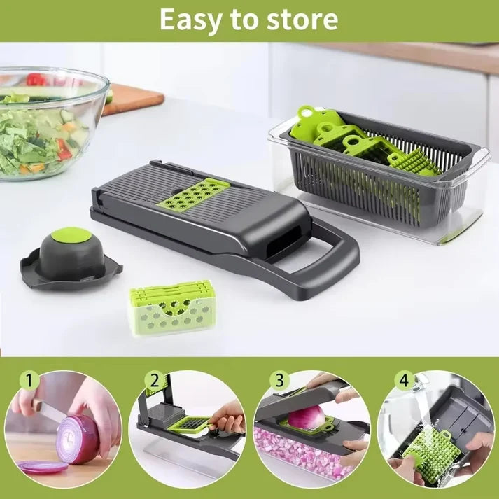 12-in-1 Multi-Function Vegetable Chopper & Food Slicer